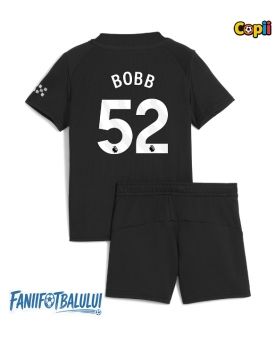 Manchester City Oscar Bobb #52 Echipament de Fotbal Replică 2025-26 Copii Deplasare (+ Șorturi)